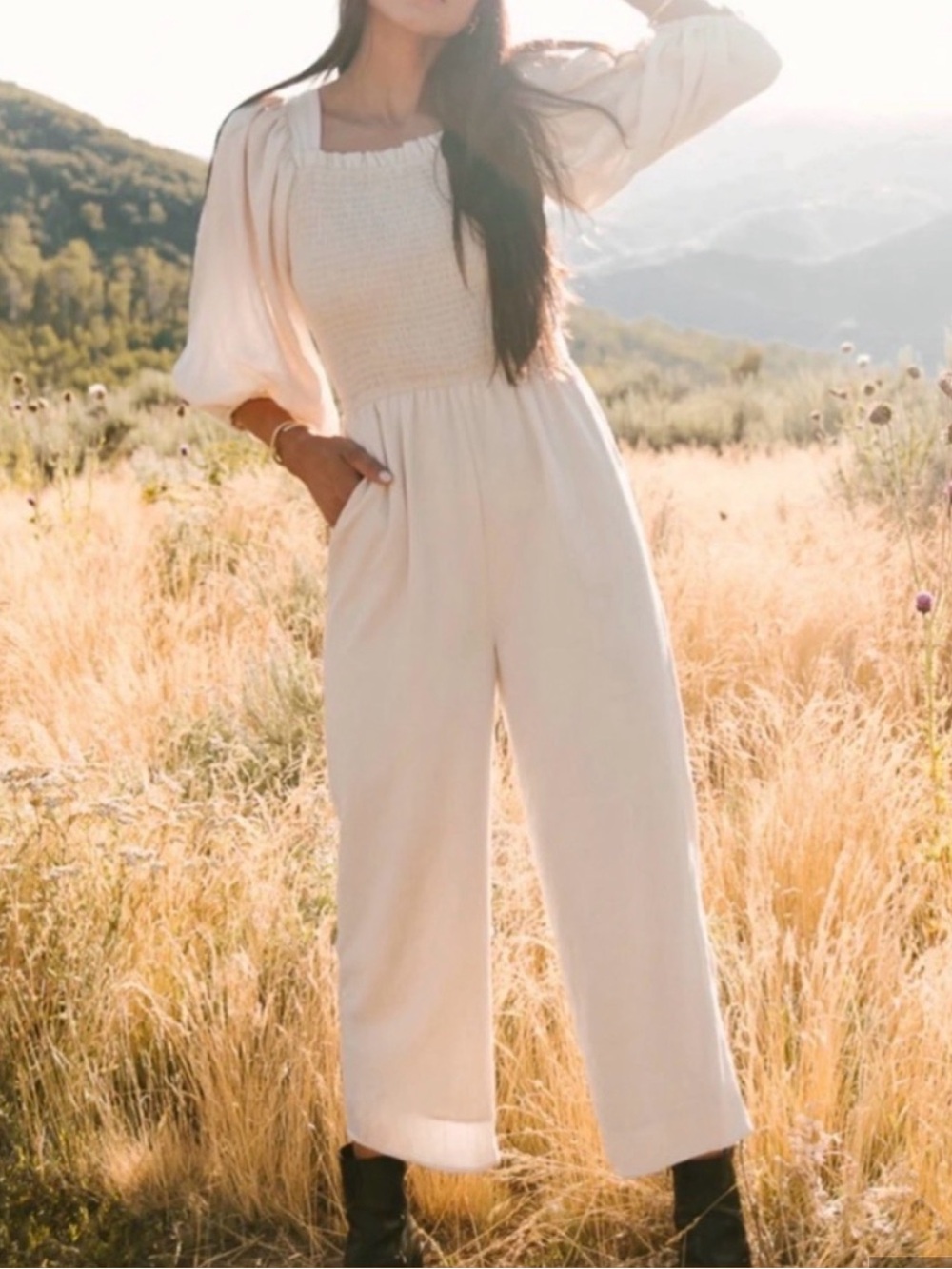 NWT XXL Ivy City Co Arianna Jumpsuit in Cream